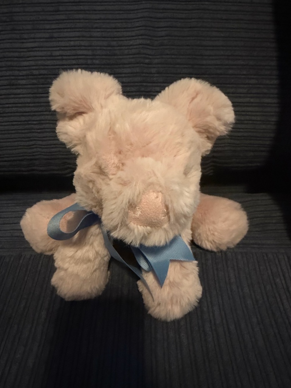 Jellycat Smudge Pig with detachable Blue Ribbon- NWT and HTF